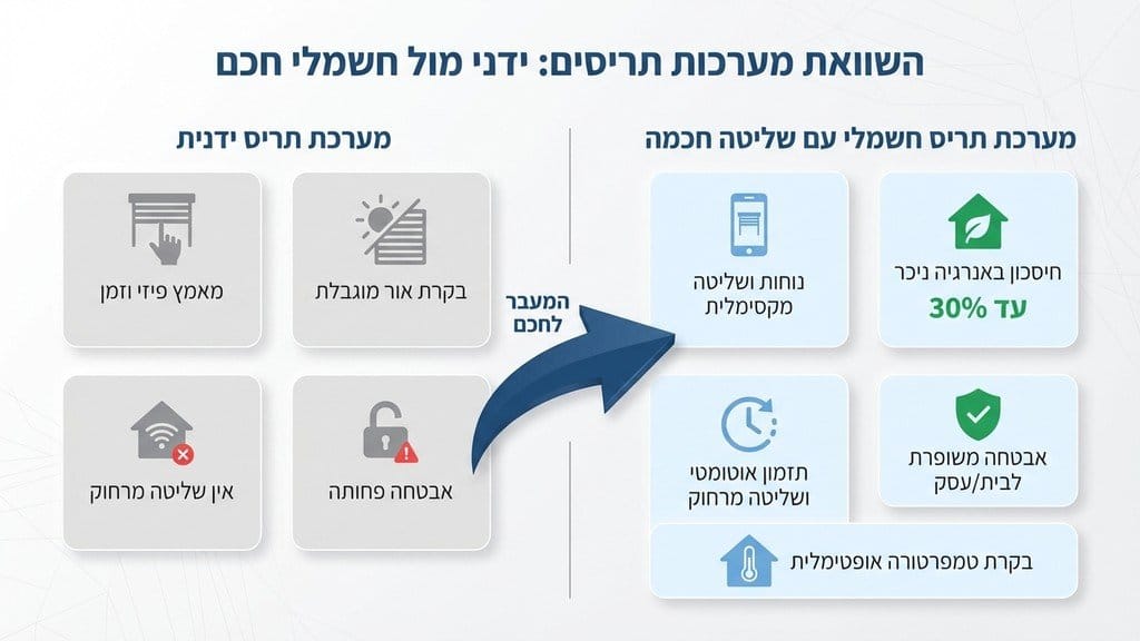 מנוע חשמלי ולוח בקרה עבור תריסים למסעדות