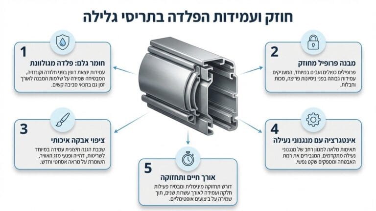 תריס גלילה פלדה לעסק סגור ומוגן