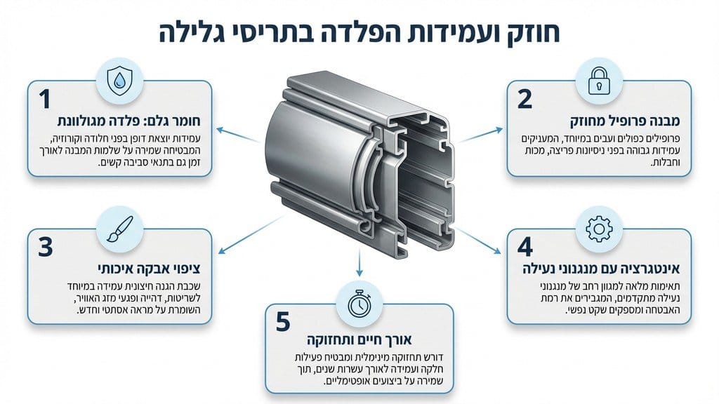 תריס גלילה פלדה לעסק סגור ומוגן