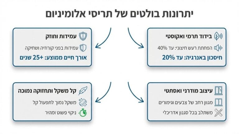 תריס גלילה אלומיניום איכותי מותקן בבית מודרני