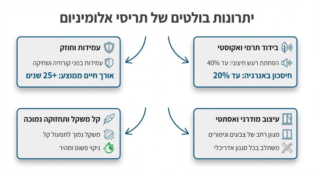 תריס גלילה אלומיניום איכותי מותקן בבית מודרני